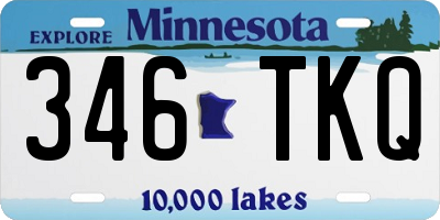 MN license plate 346TKQ