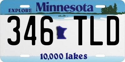 MN license plate 346TLD