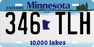 MN license plate 346TLH