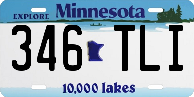 MN license plate 346TLI