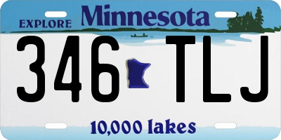 MN license plate 346TLJ