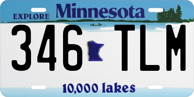 MN license plate 346TLM