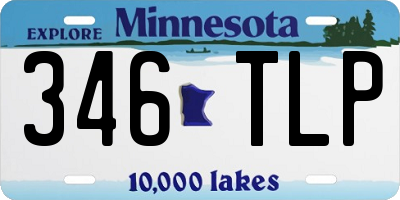 MN license plate 346TLP