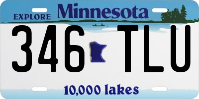MN license plate 346TLU