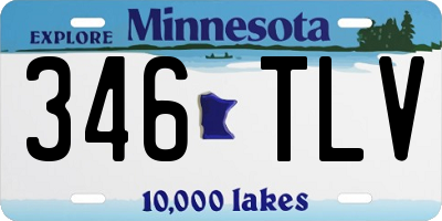 MN license plate 346TLV