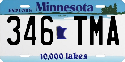 MN license plate 346TMA