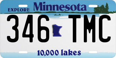 MN license plate 346TMC