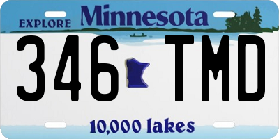 MN license plate 346TMD