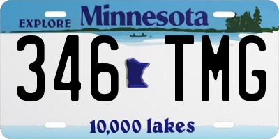MN license plate 346TMG
