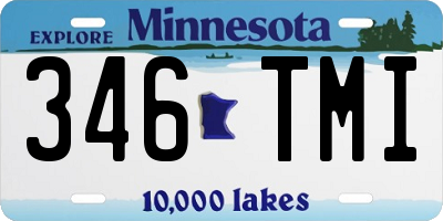 MN license plate 346TMI