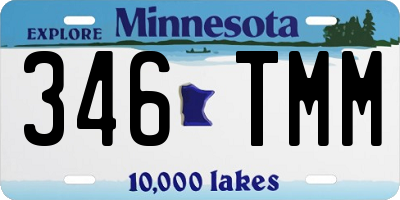 MN license plate 346TMM