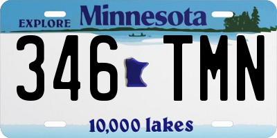 MN license plate 346TMN