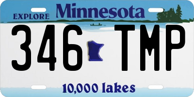 MN license plate 346TMP