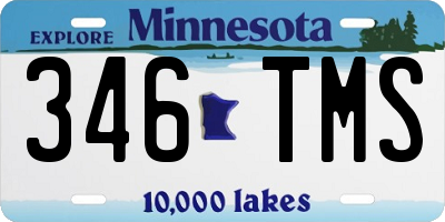 MN license plate 346TMS