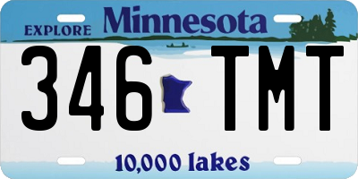 MN license plate 346TMT
