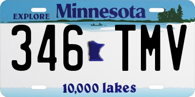MN license plate 346TMV