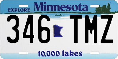 MN license plate 346TMZ