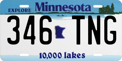 MN license plate 346TNG