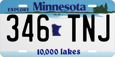 MN license plate 346TNJ