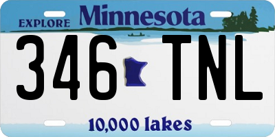 MN license plate 346TNL