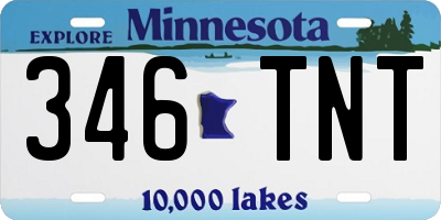 MN license plate 346TNT
