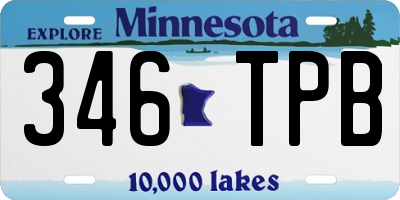 MN license plate 346TPB