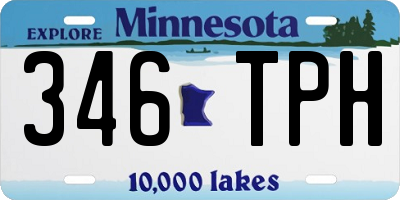 MN license plate 346TPH
