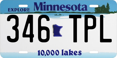 MN license plate 346TPL