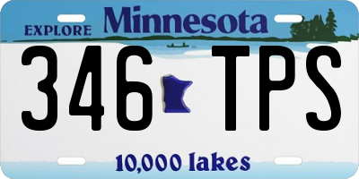 MN license plate 346TPS