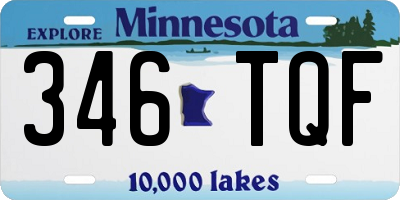 MN license plate 346TQF