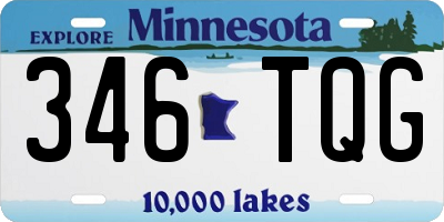 MN license plate 346TQG
