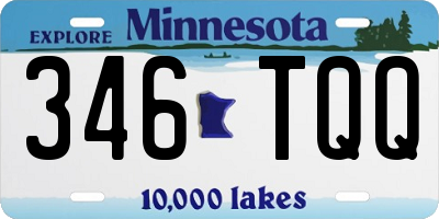 MN license plate 346TQQ