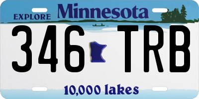 MN license plate 346TRB