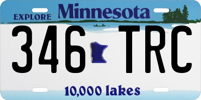 MN license plate 346TRC