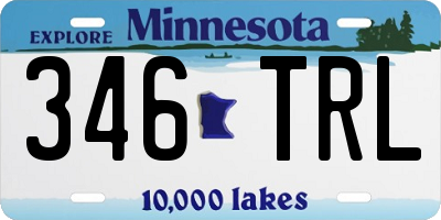 MN license plate 346TRL
