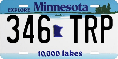 MN license plate 346TRP