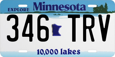 MN license plate 346TRV