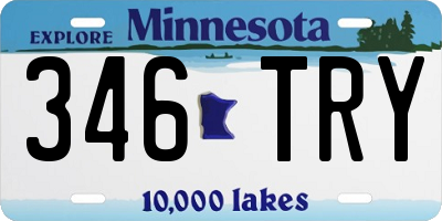 MN license plate 346TRY