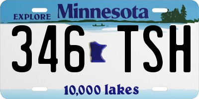 MN license plate 346TSH