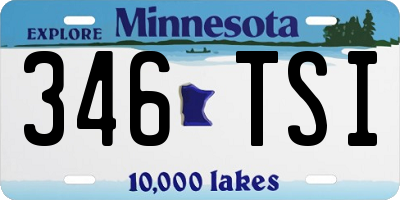 MN license plate 346TSI