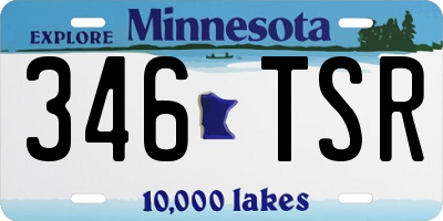 MN license plate 346TSR