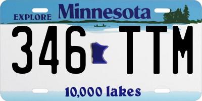 MN license plate 346TTM