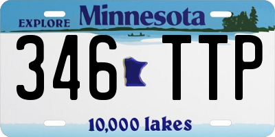 MN license plate 346TTP
