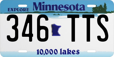 MN license plate 346TTS