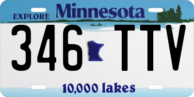 MN license plate 346TTV
