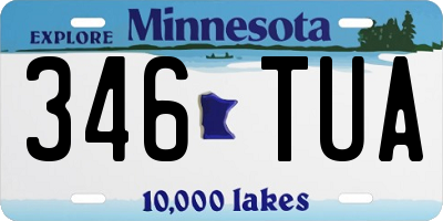 MN license plate 346TUA