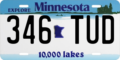 MN license plate 346TUD