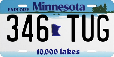 MN license plate 346TUG