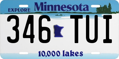 MN license plate 346TUI