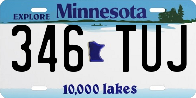 MN license plate 346TUJ